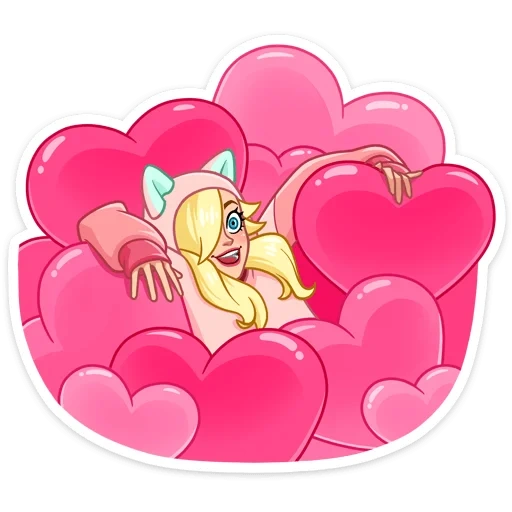 lina, cartoon heart form, cartoon a forma di cuore