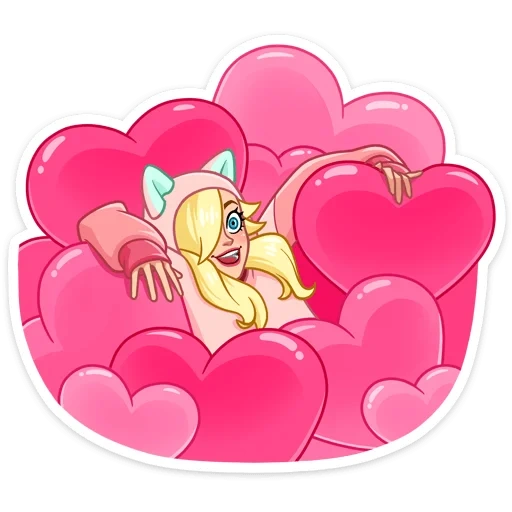 kuda poni hari valentine, jantung, bentuk hati kartun, hari valentine