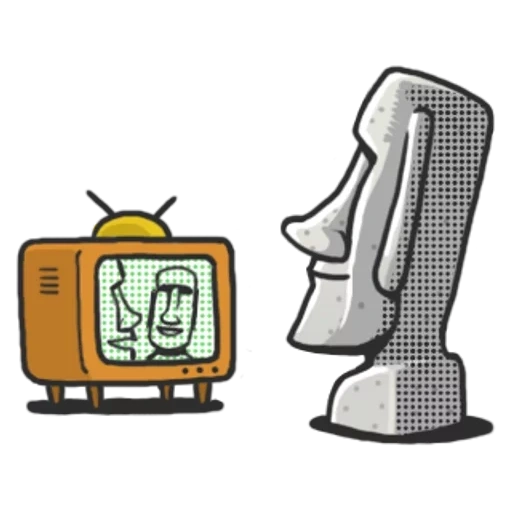 компьютеры, телевизор, иконка монитор, человечек ломает компьютер, иллюстрация