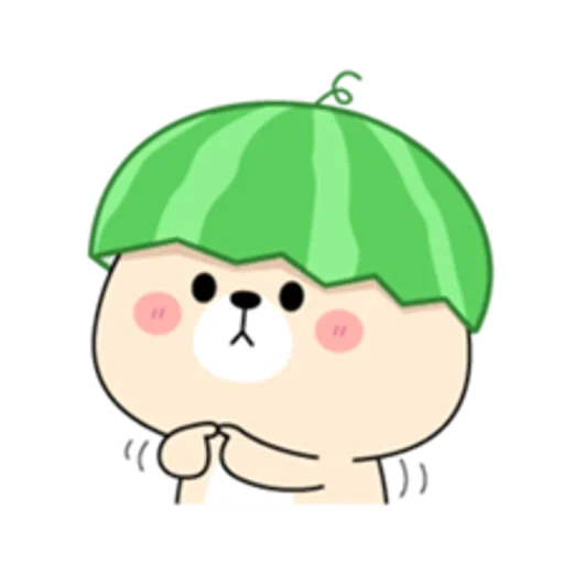 chibi, cute, a toy, cute drawings, cartoon watermelon
