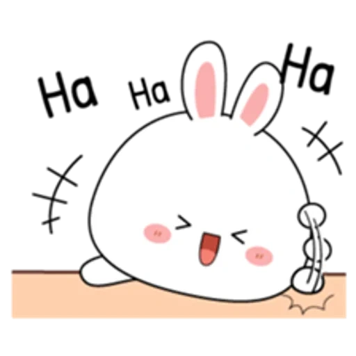 liebre, conejo, querido conejo, preciosos conejos, liebres de emoticones coreanos