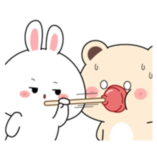 nuomi rabbit, cute drawings, kawaii drawings, cute kawaii drawings, tuagom puffy bear and rabbit