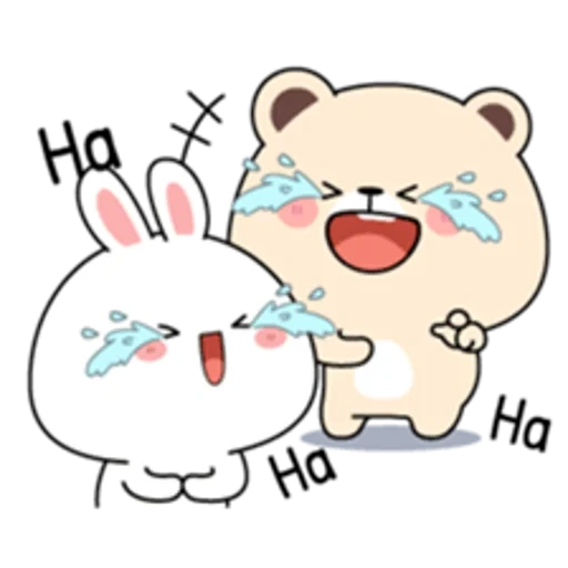 anime, adorabile, immagini di kavai, carino kawai pittura, animazione tuagom puffy bear rabbit