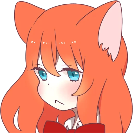 telegram sticker, magic cat remake, стикеры ведьма джинджер, nekomiya hinata аниме, cat girl