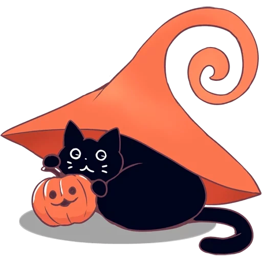 хэллоуин, хэллоуин кошка, хэллоуин кот, кошечек для хэллоуина детские, черный кот в шляпе хэллоуин