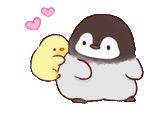 пингвин милый, цыпленок милый, soft and cute chick, панда цыпленок любовь, цыплëнок пингвинчик soft and cute cick