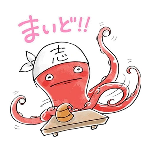 octopus, octopus, cute octopus, der rote krake, octopus octopus sushi logo