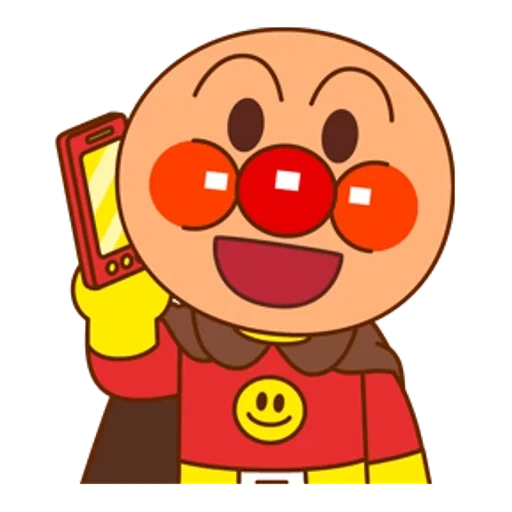 orang asia, karakter, ampanman, roti superman