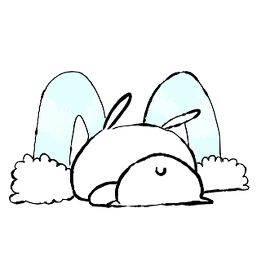 querido conejo, conejito dormido, conejo dormido, boceto, dibujo de conejo