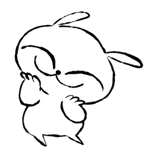 rabbit, smiles hares tuzki, auto bunny sticker, light drawings cute, animal drawings are cute