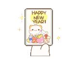 happy new year, happy birthday cat, happy new year kevin, happy new year sticker, happy new year hallow kitty