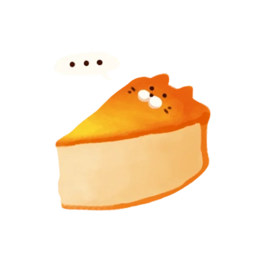 gato, gato, bolo de queijo, um pedaço de torta, chizkek mango