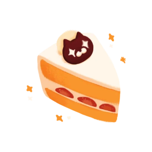 emoticônes, gâteau et dessert, un morceau de gâteau, gâteau à la vanille, emballage émoticône d'un morceau de gâteau