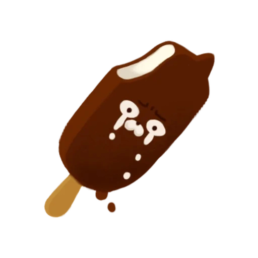 ice cream popsicle, chocolate ice cream stick, the ice cream broke into chocolate, ice cream syrup chocolate carrier, chocolate vanilla ice cream stick