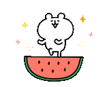 cute, moland, clipart, usagyuuun rabit, kitty watermelon drawing