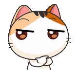 meow animated, selo japonês, gato de expressão anime, gato de expressão coreana, gojill theow thank você