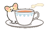 cute drawings, coffee cup, the cup is cartoony, ricos sweet life, kawaii coloring coffee