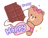 клипарт, шоколад, милые шоколадки, cony brown big love, мультяшная шоколадка