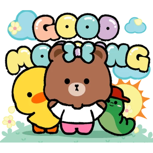 clipart, rilalakum, line friends, teman coklat, karakter line teman