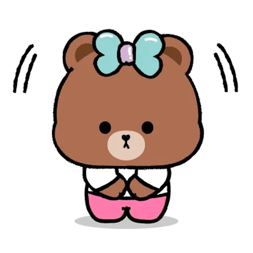 line friends, brown friends, l'ours est mignon, kichkintoy bobi, choco line friends