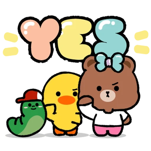 ida, клипарт, line friends, rilakkuma friends, line friends персонажи