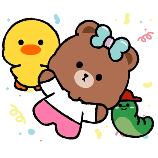 clipart, rilalakum, rilalakum está dormindo, os personagens do rilalakum, chibi bear rilakum