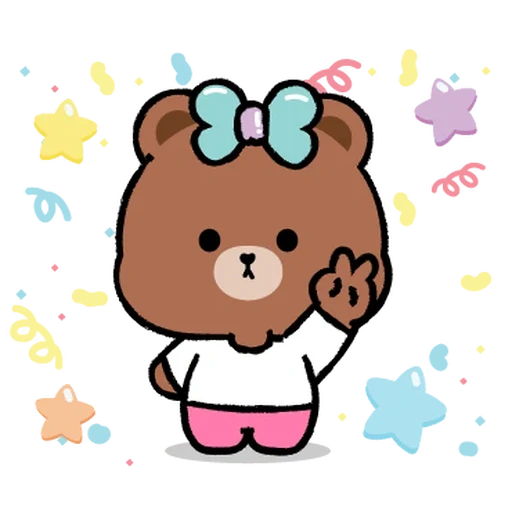 clipart, cony brown, amigos de linha, açúcar de brownie, amigos da linha choco