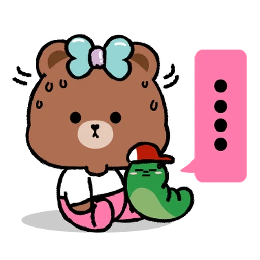 a toy, line frends, line friends, the drawings are cute, milk mocha bear