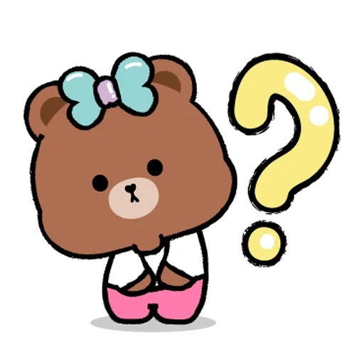 clipart, line friends, the bear is cute, emoji bear, choco line friends