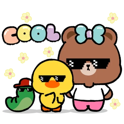 clipart, line frends, line friends, cocoa is the point of character, kakao friends characters