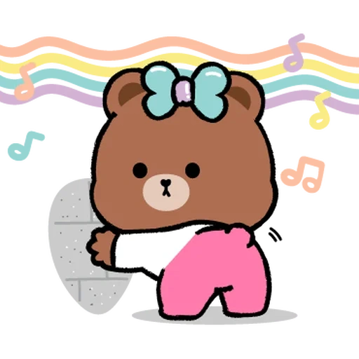 ein spielzeug, süßer bär, linienfreunde, choco line friends, cony brown große liebe