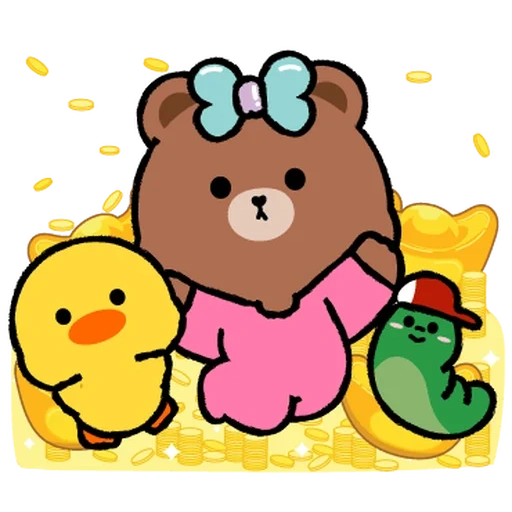 clipart, rilalakum, line friends, rilalakuma is his friends, line friends characters
