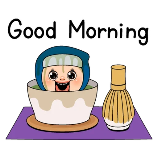 good morning, morning kawai, good morning coloring, good morning children's cards, good morning greetings signs
