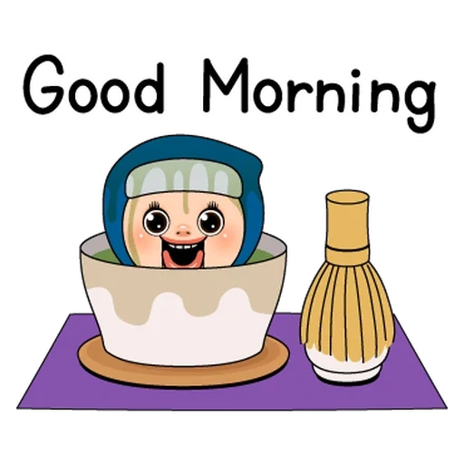 buongiorno, mattina kawai, buongiorno colorante, buongiorno cards per bambini, buongiorno ai segni di saluti