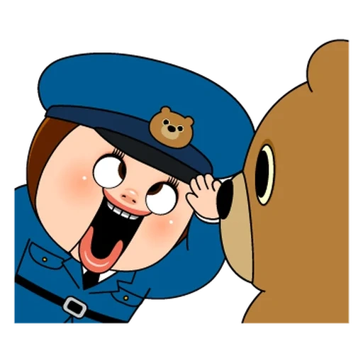 animação, polícia, kashankun, polícia, polícia dos desenhos animados