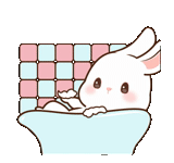 clipart, caro coelho, o coelho é rosa, desenhos kawaii fofos, coelhos de desenho animado fofos