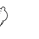 urso focinho, desenhos fofos, o urso é branco, desenhos de contorno, desenhos leves fofos