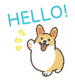 hello, doggy dogg, símbolo de expresión de kirky, hola presentación, lindo koji pintado