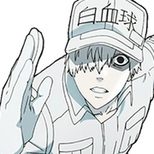 imagem de anime, personagem de anime, hataraku saibou, hakkekyuu u-1146, hataraku saibou crossover