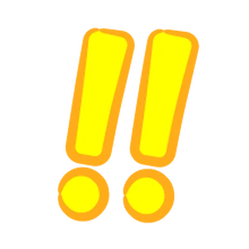 punto esclamativo, marchio esclamativo giallo, emoji exclamation mark, clipart exclamation mark, emoji due segni esclamativi