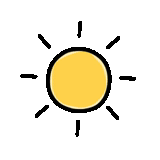 sole splendente, icona del sole, icona del sole, sole splende, icona meteo sole
