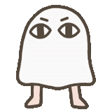 medject, darkness, cute ghost, cartoon ghost, ghost with a white background