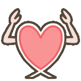 heart, in the form of a heart, heart badge, pink heart, the heart is vector
