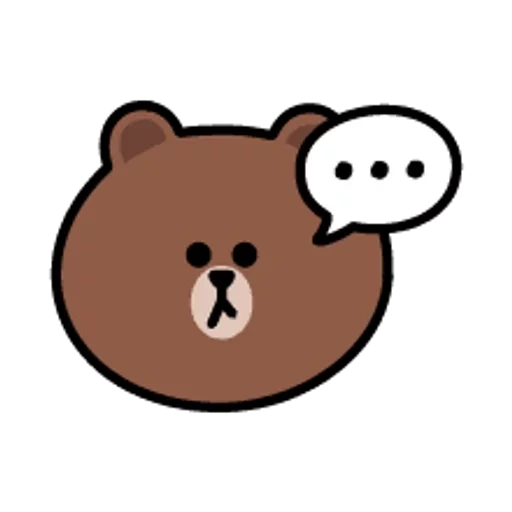 bear, cubs are cute, brown line friend, bear brown lines, line friends brown