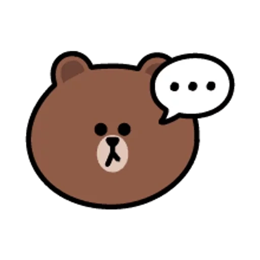 oso, oso lindo, amigos de la línea brown, líneas marrones del oso, line friends marrón