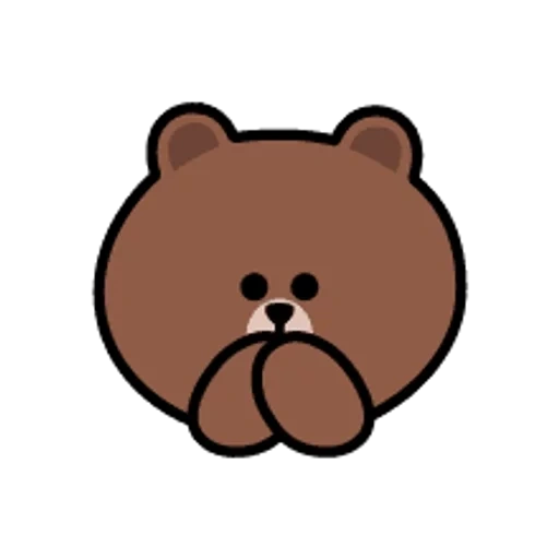 beruang itu lucu, beruang lucu, browne line friends, beruang coklat sedih, beruang garis teman brown