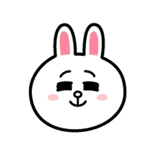 line friends, conejo amigo, line friends cony, sonrisa coreana, patrón lindo de conejo