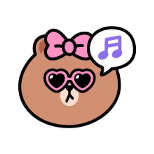 animation, emmer telephone, line friends, brown friends, kawai sticker