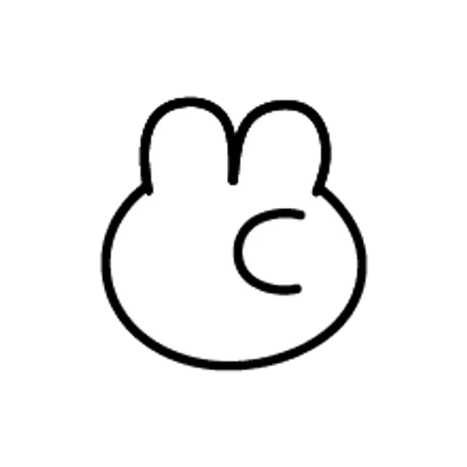 bt 21, bt 21 cooky, rabbit vector, figure bt 21, contour mark