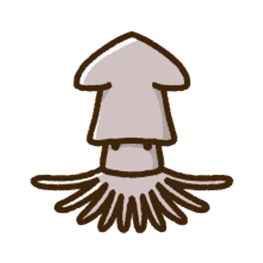 squid, the badge of god, icon style, squid badge, divine pictogram